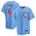 Choea C.Cubs #6 Matt Shaw Player Light Blue Home Game Stitched Jerseys