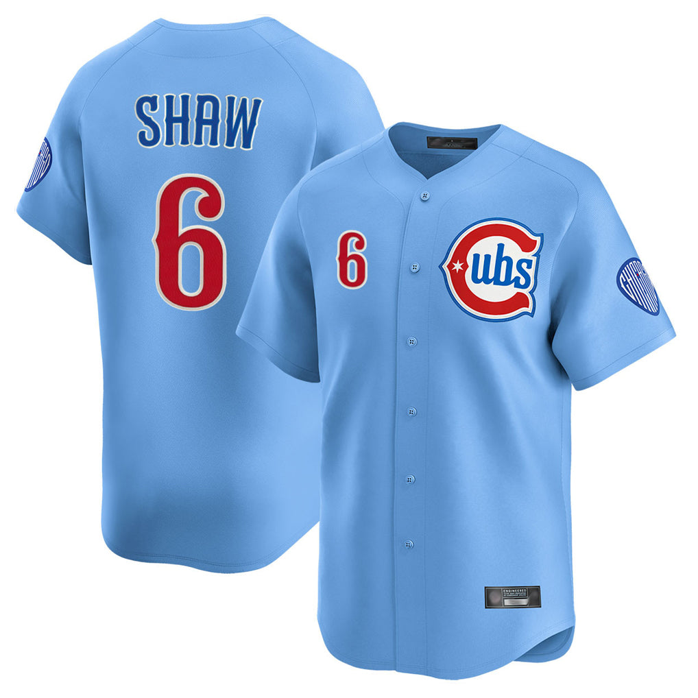 Choea C.Cubs #6 Matt Shaw Player Light Blue Limited Home Stitched Jerseys