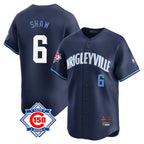 Choea C.Cubs #6 Matt Shaw Player Navy City Connect 150th Anniversary Limited Home Stitched Jerseys