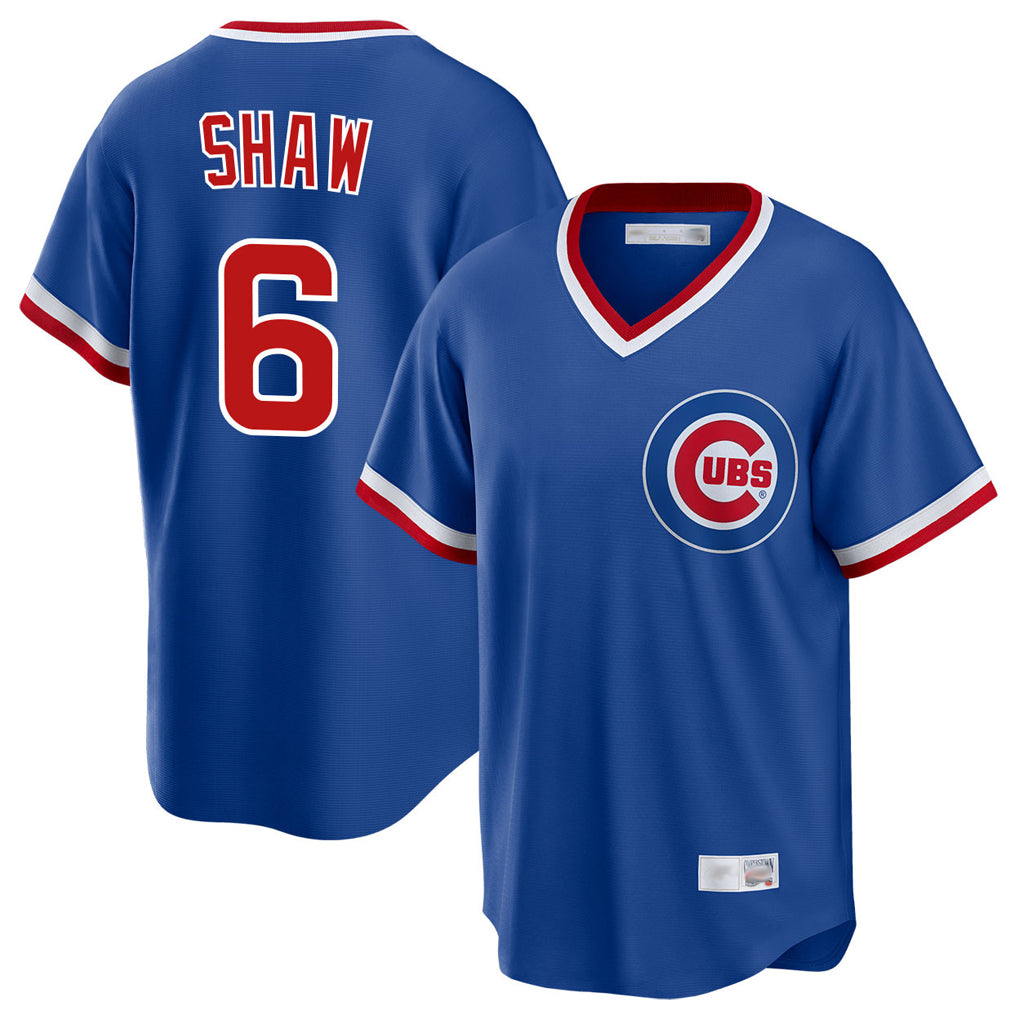 Choea C.Cubs #6 Matt Shaw Player Royal T-shirt Cooperstown Collection Limited Stitched Jerseys