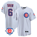 Choea C.Cubs #6 Matt Shaw Player White 150th Anniversary Home Game Stitched Jerseys