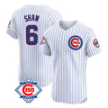 Choea C.Cubs #6 Matt Shaw Player White 150th Anniversary Limited Elite Home Game Stitched Jerseys