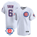 Choea C.Cubs #6 Matt Shaw Player White 150th Anniversary Limited Home Game Stitched Jerseys