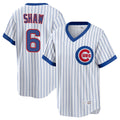 Choea C.Cubs #6 Matt Shaw Player White T-shirt Cooperstown Collection Limited Stitched Jerseys