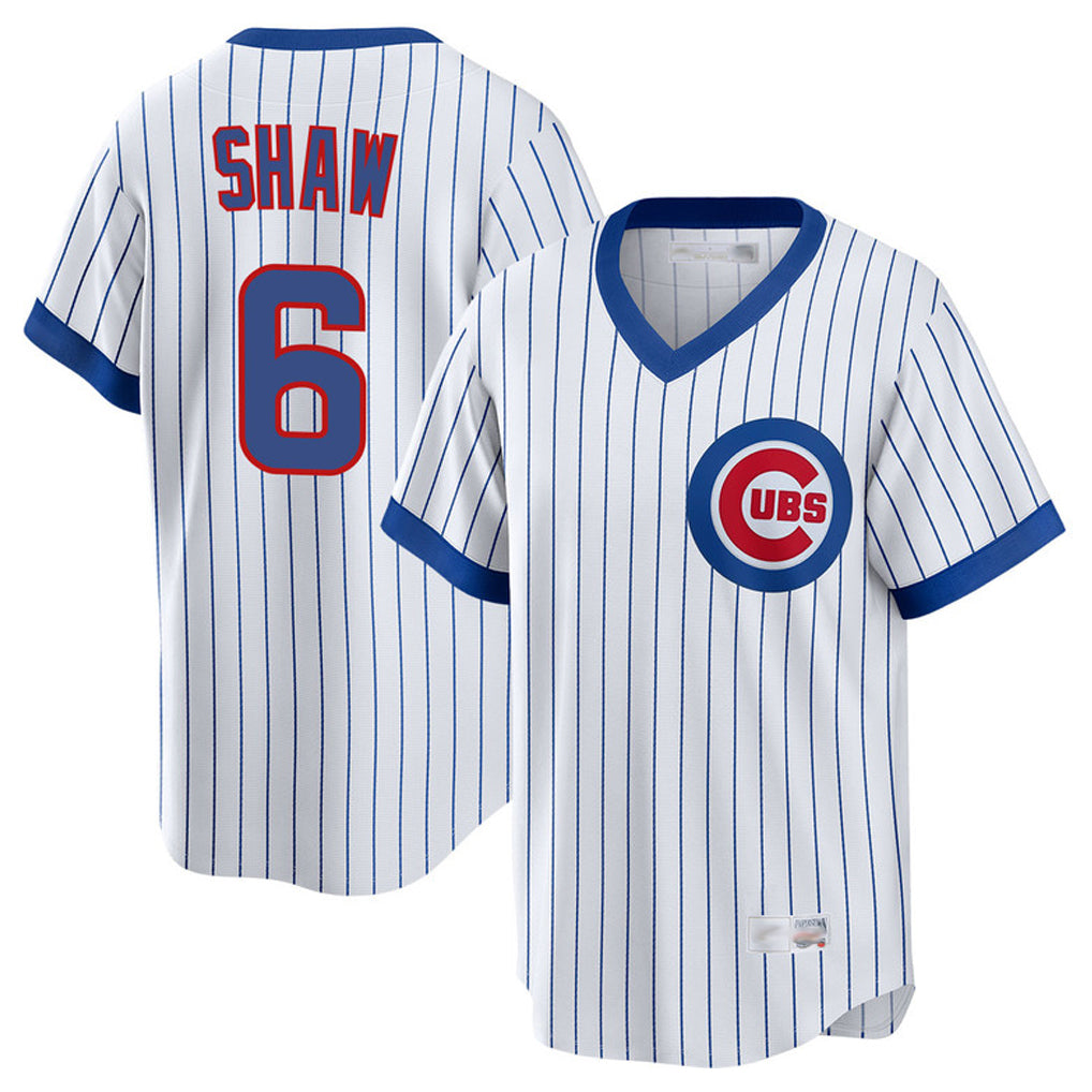 Choea C.Cubs #6 Matt Shaw Player White T-shirt Cooperstown Collection Limited Stitched Jerseys