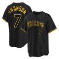 Choea C.Cubs #7 Dansby Swanson Player Black Snake Skin City Game Stitched Jerseys