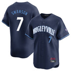 Choea C.Cubs #7 Dansby Swanson Player Navy City Connect Limited Home Stitched Jerseys