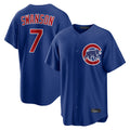 Choea C.Cubs #7 Dansby Swanson Player Royal Home Game Stitched Jerseys