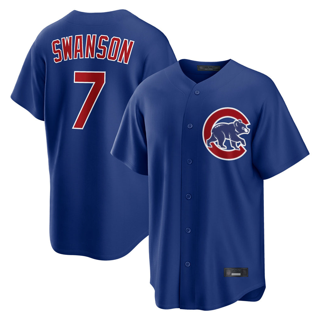 Choea C.Cubs #7 Dansby Swanson Player Royal Home Game Stitched Jerseys