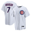 Choea C.Cubs #7 Dansby Swanson Player White Game Home Stitched Jerseys