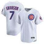 Choea C.Cubs #7 Dansby Swanson Player White Limited Home Game Stitched Jerseys