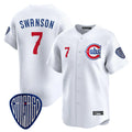 Choea C.Cubs #7 Dansby Swanson Player White Vapor Premier Limited Home Stitched Jerseys