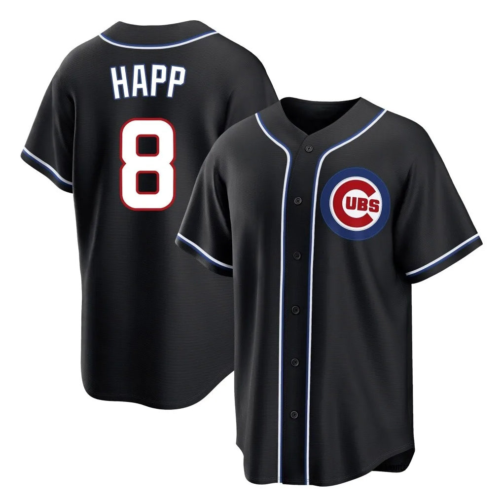 Choea C.Cubs #8 Ian Happ Player Black Fashion Out Game Stitched Jerseys
