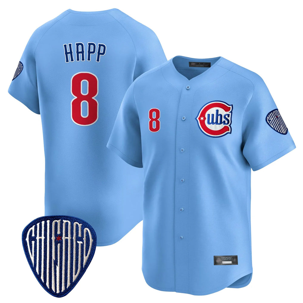 Choea C.Cubs #8 Ian Happ Player Blue Vapor Premier Limited Home Stitched Jerseys