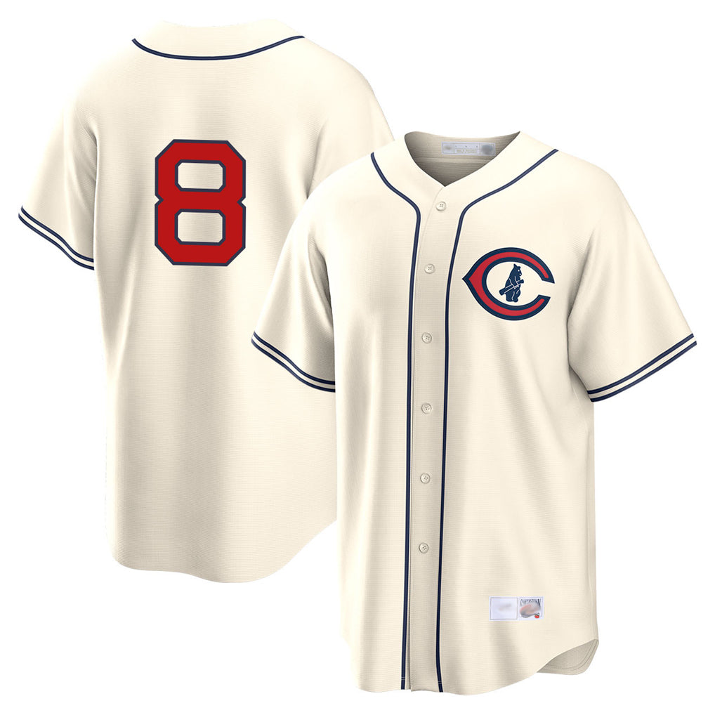 Choea C.Cubs #8 Ian Happ Player Cream Field of Dreams Home Game Stitched Jerseys
