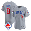 Choea C.Cubs #8 Ian Happ Player Gray Road 150th Anniversary Limited Home Stitched Jerseys