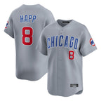 Choea C.Cubs #8 Ian Happ Player Gray Road Limited Home Stitched Jerseys