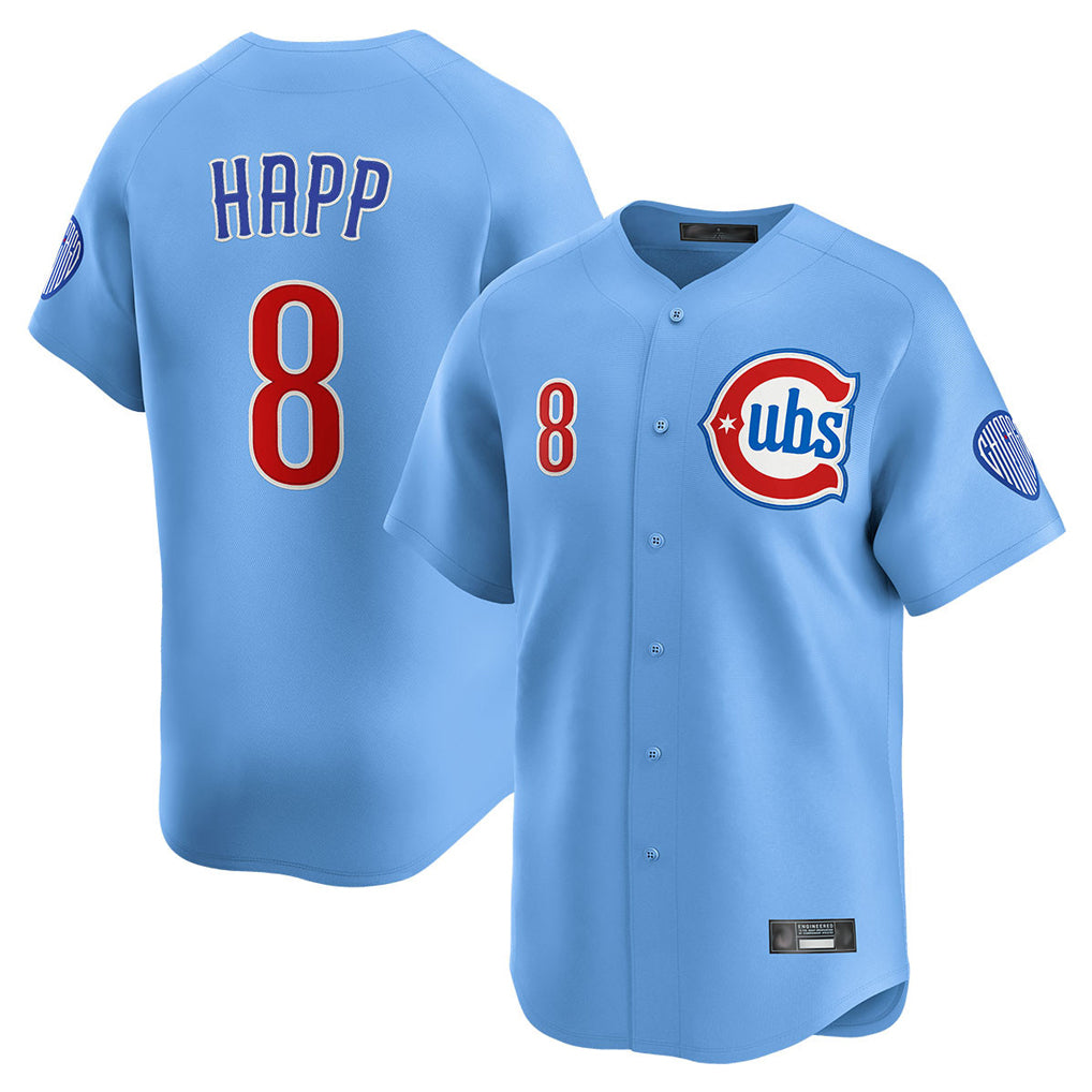 Choea C.Cubs #8 Ian Happ Player Light Blue Limited Home Stitched Jerseys