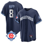 Choea C.Cubs #8 Ian Happ Player Navy 150th Anniversary City Connect Home Game Stitched Jerseys
