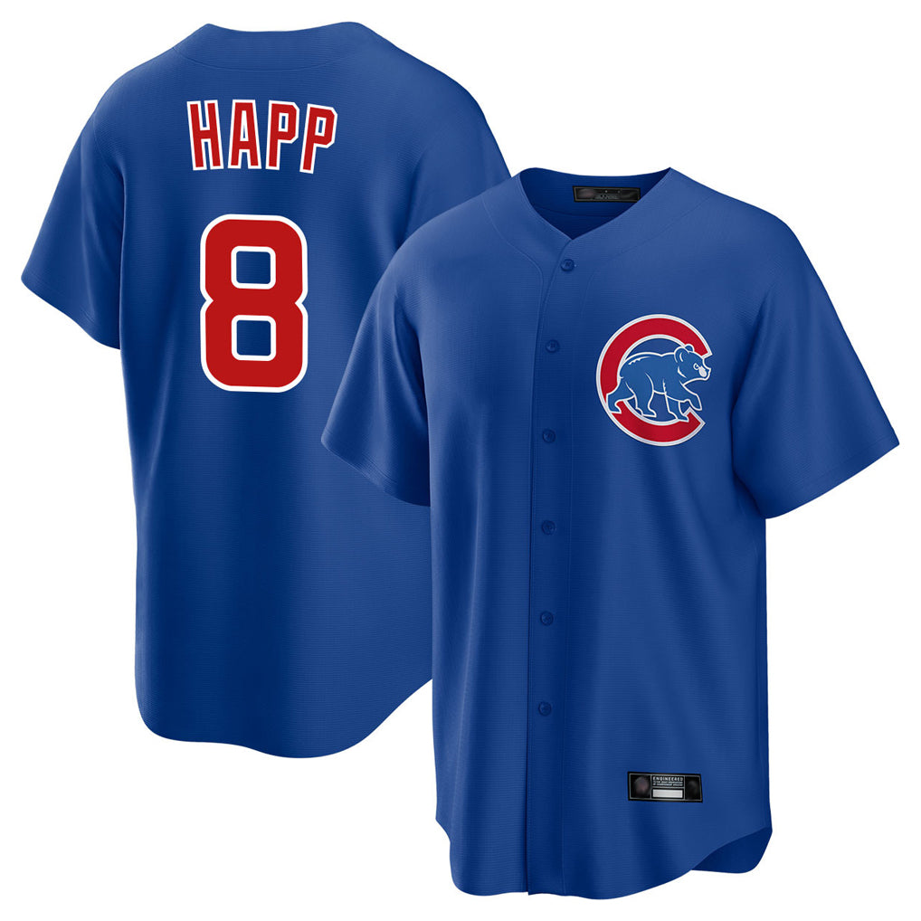 Choea C.Cubs #8 Ian Happ Player Royal Home Game Stitched Jerseys