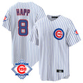 Choea C.Cubs #8 Ian Happ Player White 150th Anniversary Home Game Stitched Jerseys