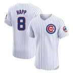 Choea C.Cubs #8 Ian Happ Player White Limited Elite Home Game Stitched Jerseys