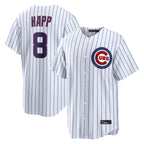 Choea C.Cubs #8 Ian Happ Player White Limited Home Game Stitched Jerseys