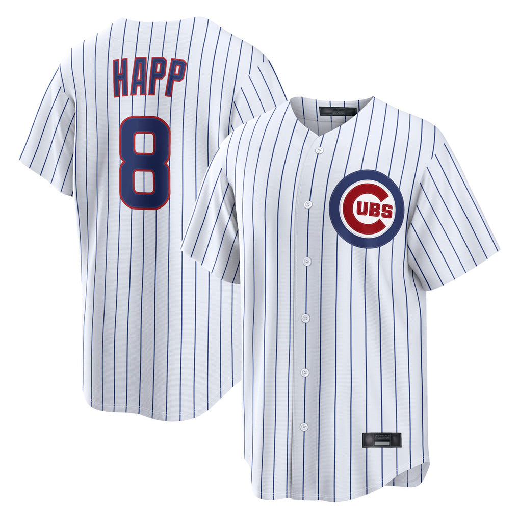 Choea C.Cubs #8 Ian Happ Player White Limited Home Game Stitched Jerseys