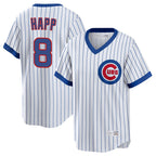 Choea C.Cubs #8 Ian Happ Player White T-shirt Cooperstown Collection Limited Stitched Jerseys