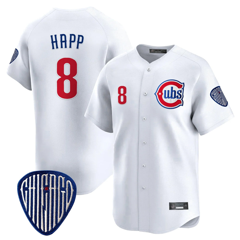 Choea C.Cubs #8 Ian Happ Player White Vapor Premier Limited Home Stitched Jerseys