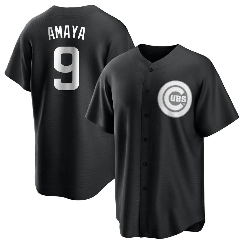 Choea C.Cubs #9 Miguel Amaya Player Black Game Stitched Jerseys