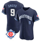 Choea C.Cubs #9 Miguel Amaya Player Navy City Connect 150th Anniversary Limited Elite Home Stitched Jerseys