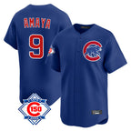 Choea C.Cubs #9 Miguel Amaya Player Royal 150th Anniversary Limited Home Stitched Jerseys