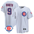 Choea C.Cubs #9 Miguel Amaya Player White 150th Anniversary Home Game Stitched Jerseys