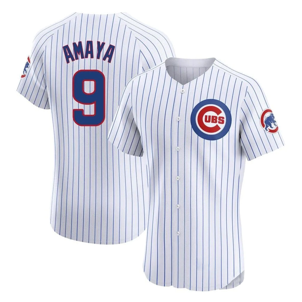 Choea C.Cubs #9 Miguel Amaya Player White Limited Elite Home Game Stitched Jerseys