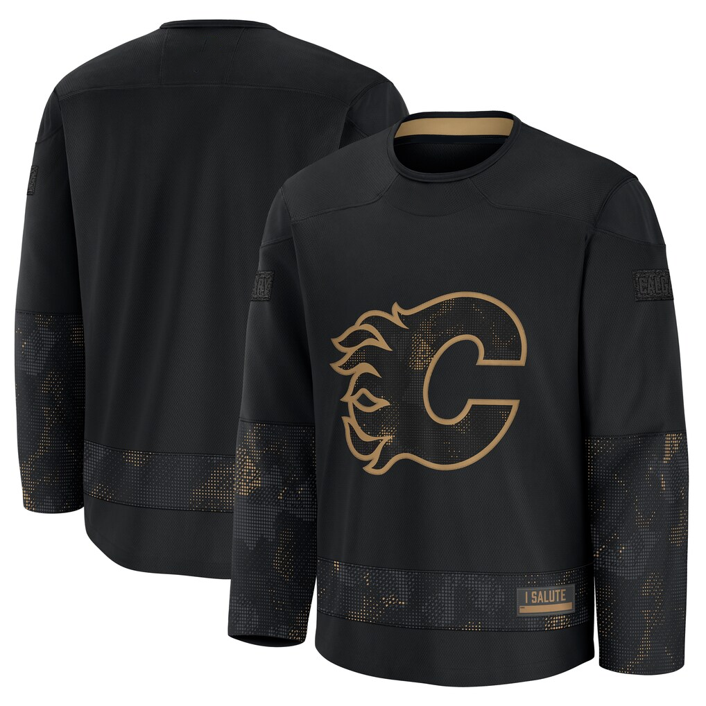 Choea C.Flames Black 2024 Military Appreciation Practice Jerseys