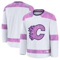 Choea C.Flames White 2024 Hockey Fights Cancer Practice Jerseys