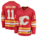 Choea C.Flames #11 Mikael Backlund Red Home Breakaway Player Jerseys