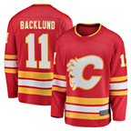 Choea C.Flames #11 Mikael Backlund Red Home Breakaway Player Jerseys