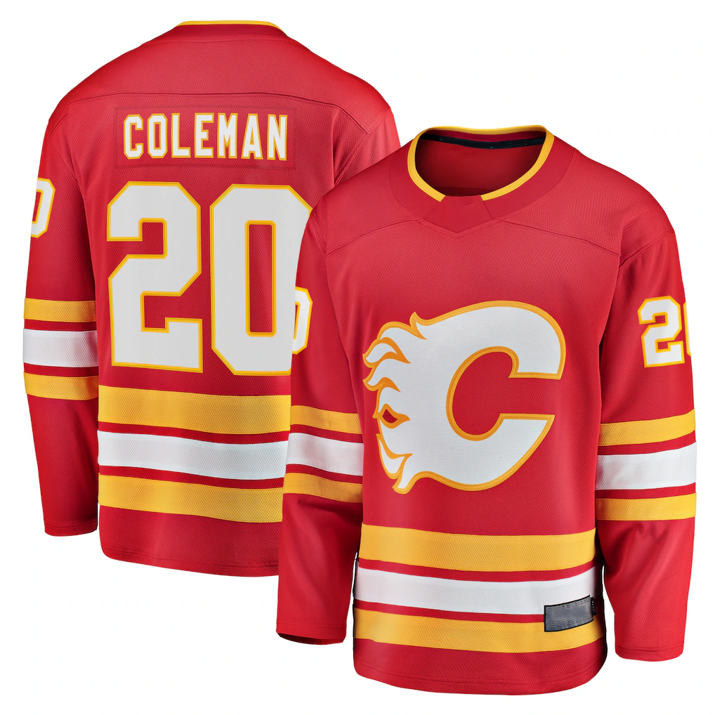 Choea C.Flames #20 Blake Coleman Red Home Breakaway Player Jerseys
