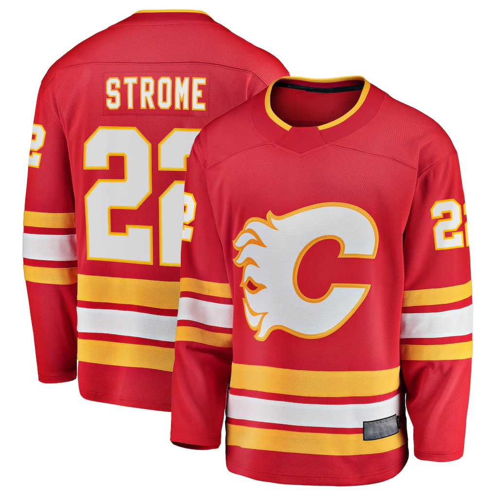 Choea C.Flames #22 Ryan Strome Red Home Breakaway Jerseys