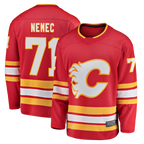 Choea C.Flames #71 Simon Nemec Red Home Breakaway Jerseys