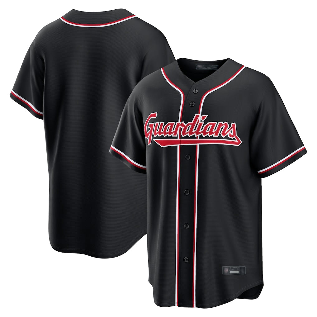Choea C.Guardians Black Fashion Out Home Game Blank Player Stitched Jerseys