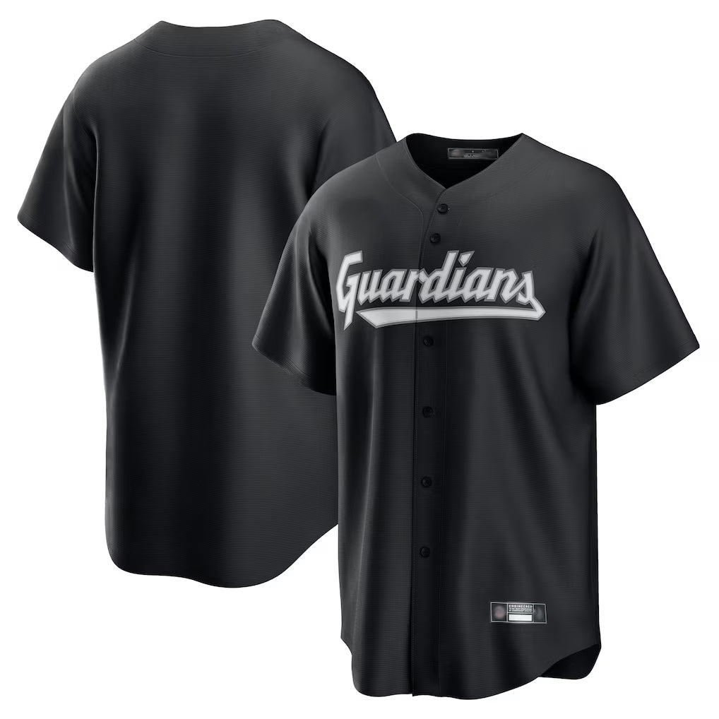 Choea C.Guardians Black Home Game Blank Player Stitched Jerseys