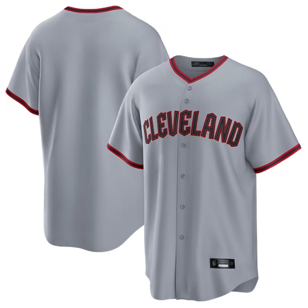 Choea C.Guardians Gray Home Game Blank Player Stitched Jerseys