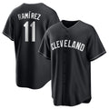 Choea C.Guardians #11 Jose Ramirez Player Black Home Game Stitched Jerseys