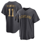 Choea C.Guardians #11 Jose Ramirez Player Charcoal All-Star Limited Home Stitched Jerseys