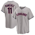 Choea C.Guardians #11 Jose Ramirez Player Gray Game Home Stitched Jerseys