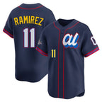 Choea C.Guardians #11 Jose Ramirez Player Navy American League All-Star Edition Limited Home Stitched Jerseys