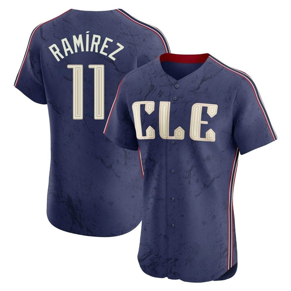 Choea C.Guardians #11 Jose Ramirez Player Navy City Connect Limited Elite Home Stitched Jerseys